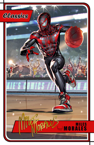 Marvel Classics Miles Morales Basketball Card Kael Ngu